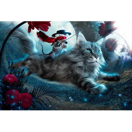 Wooden Jigsaw Puzzle 1000 Piece - Enchanting Fantasy Cat