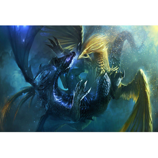 Wooden Jigsaw Puzzle 1000 Piece - Epic Dragon Clash Fantasy