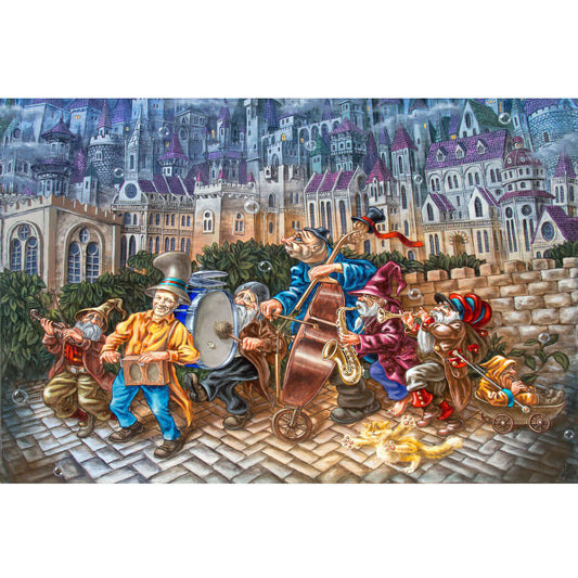 Wooden Jigsaw Puzzle 1000 Piece - Evening Jazz of the Sunny Cat