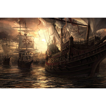 Wooden Jigsaw Puzzle 1000 Piece - Fantasy Armada