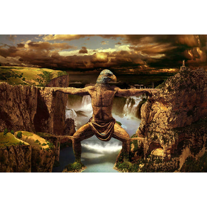 1000-Piece Premium Wooden Jigsaw Puzzle for Adults – Eagle Statue Bridge | Artisan Crafted, Whimsical Shapes & Unique Designs, Best Relaxation Gift