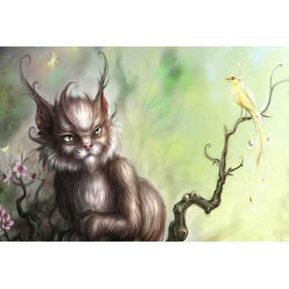 Wooden Jigsaw Puzzle 1000 Piece - Fantasy Cat Wonders