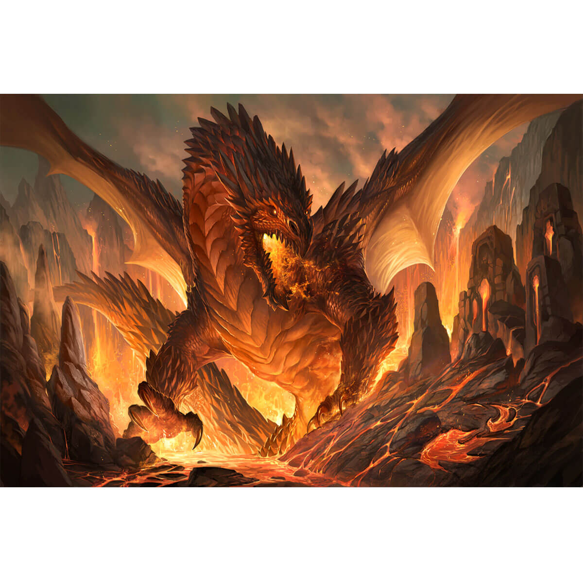 Wooden Jigsaw Puzzle 1000 Piece - Fantasy Dragon Fury