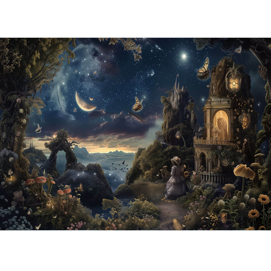Wooden Jigsaw Puzzle 1000 Piece - Fantasy Star Gazing Night Sky