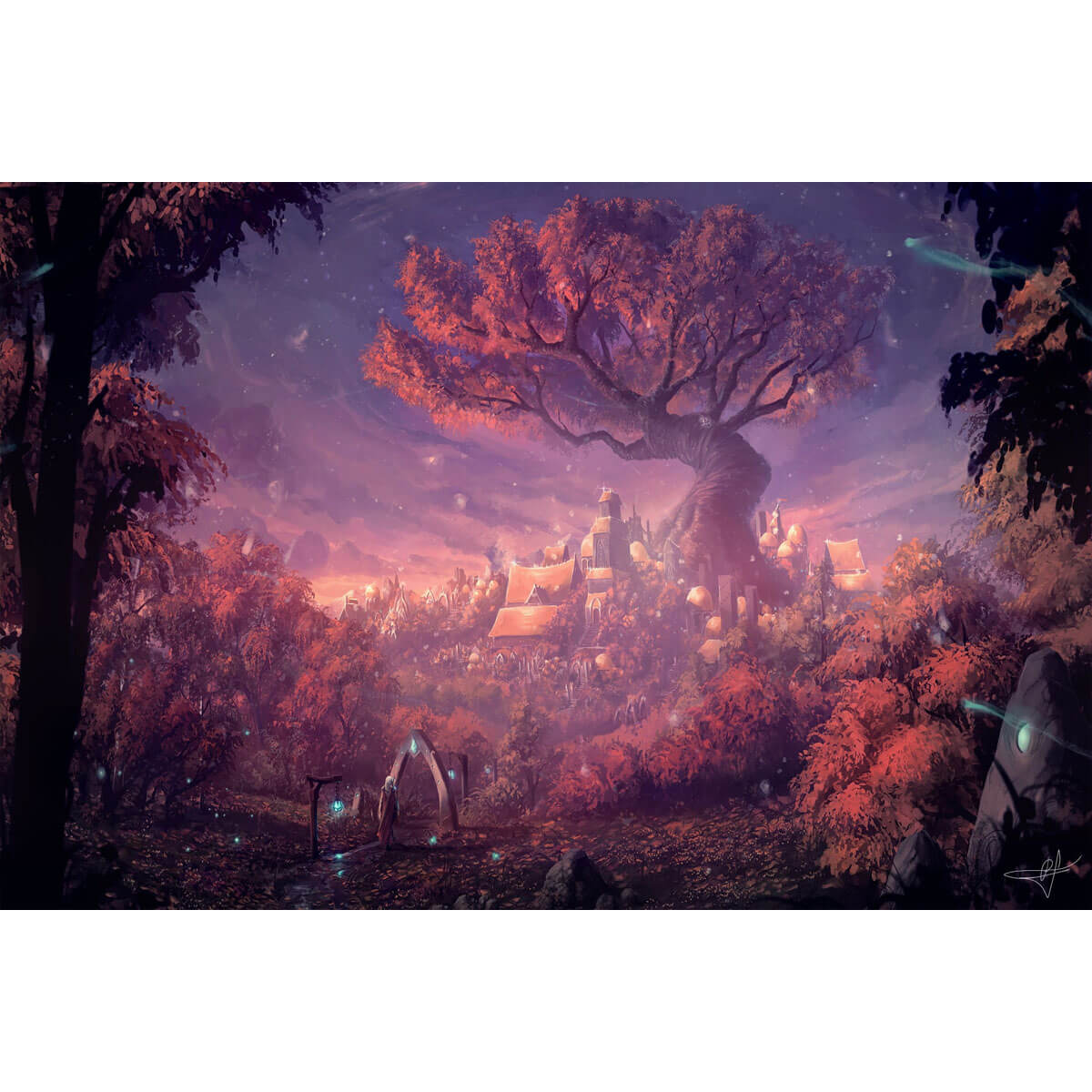 1000-Piece Premium Wooden Jigsaw Puzzle for Adults – Fantasy Village | Artisan Crafted, Whimsical Shapes & Unique Designs, Best Relaxation Gift