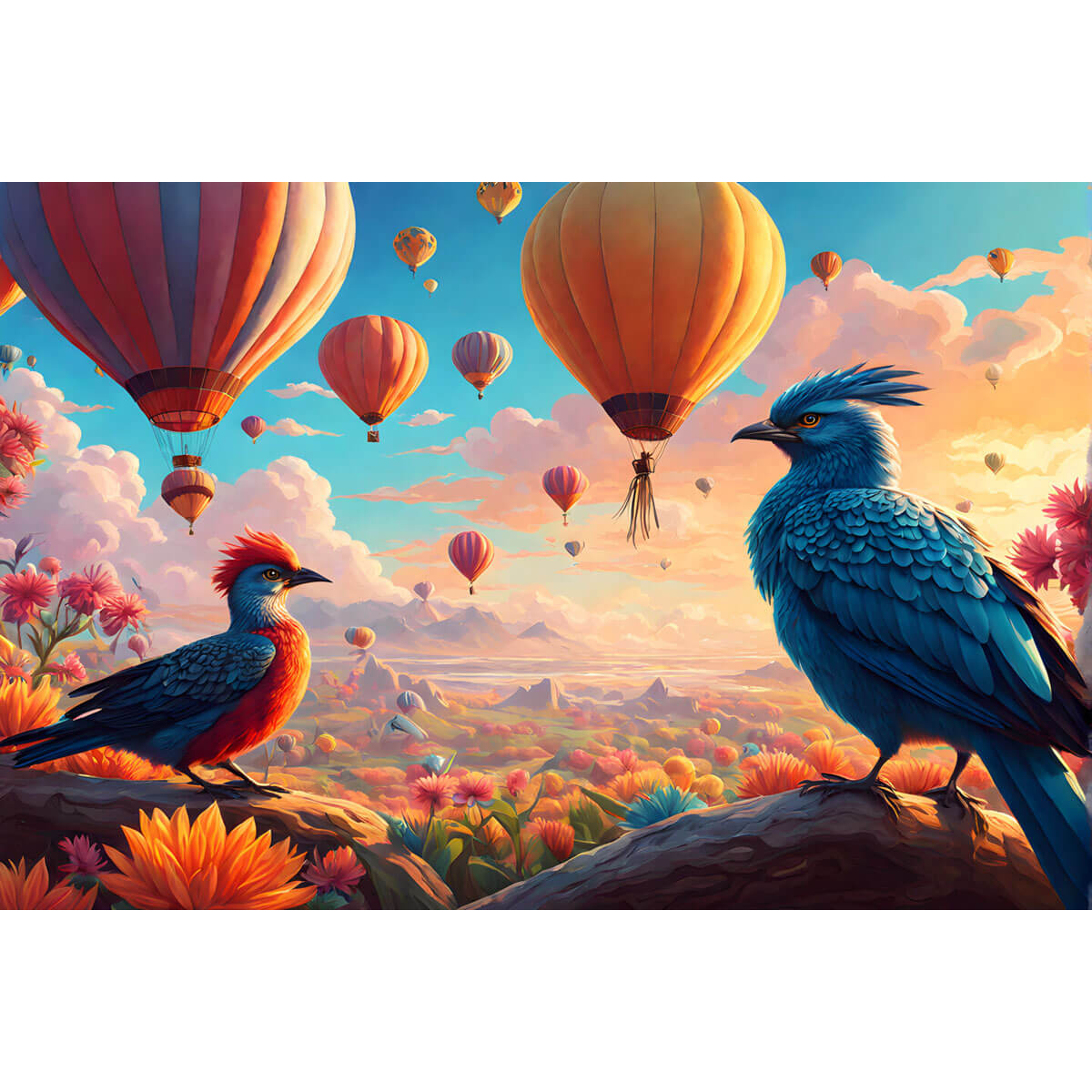 1000-Piece Premium Wooden Jigsaw Puzzle for Adults – Festival des Montgolfières | Artisan Crafted, Whimsical Shapes & Unique Designs, Best Relaxation Gift
