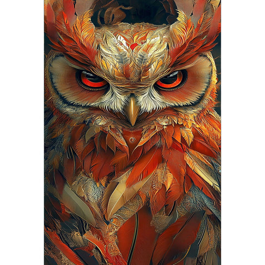 1000-Piece Premium Wooden Jigsaw Puzzle for Adults –Fiery Red Eyed Owl | Artisan Crafted, Whimsical Shapes & Unique Designs, Best Relaxation Gift