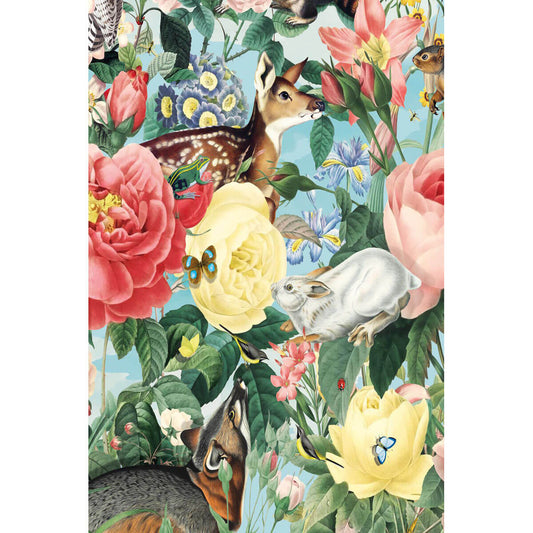 1000-Piece Premium Wooden Jigsaw Puzzle for Adults – Floral Deer and Rabbit | Artisan Crafted, Whimsical Shapes & Unique Designs, Best Relaxation Gift