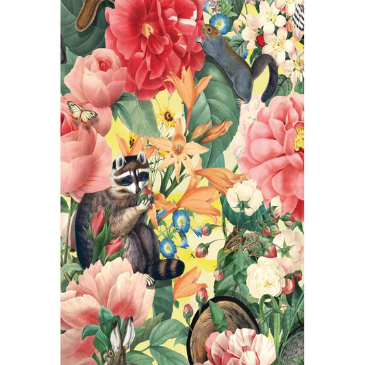 1000-Piece Premium Wooden Jigsaw Puzzle for Adults – Floral Raccoon | Artisan Crafted, Whimsical Shapes & Unique Designs, Best Relaxation Gift