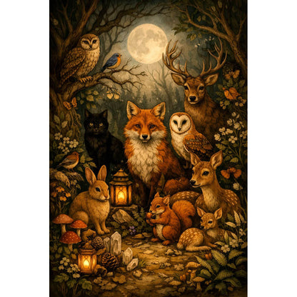 1000-Piece Premium Wooden Jigsaw Puzzle for Adults – Forest Animals | Artisan Crafted, Whimsical Shapes & Unique Designs, Best Relaxation Gift