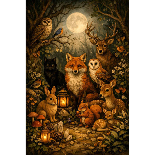 1000-Piece Premium Wooden Jigsaw Puzzle for Adults – Forest Animals | Artisan Crafted, Whimsical Shapes & Unique Designs, Best Relaxation Gift