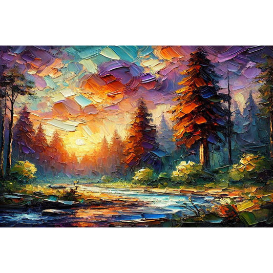1000-Piece Premium Wooden Jigsaw Puzzle for Adults – Forest Glow | Artisan Crafted, Whimsical Shapes & Unique Designs, Best Relaxation Gift