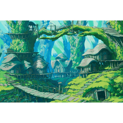 Wooden Jigsaw Puzzle 1000 Piece - Forest Village