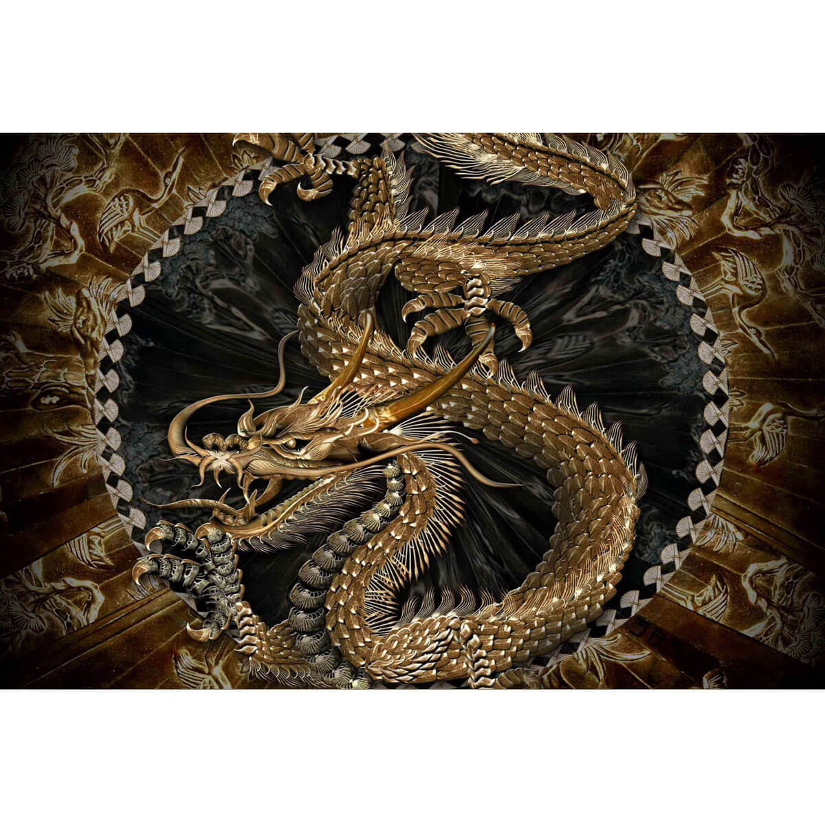 Wooden Jigsaw Puzzle 1000 Piece - Gilded Dragon
