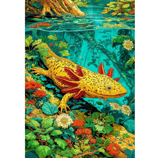 1000-Piece Premium Wooden Jigsaw Puzzle for Adults – Gold Fish | Artisan Crafted, Whimsical Shapes & Unique Designs, Best Relaxation Gift