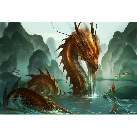 Wooden Jigsaw Puzzle 1000 Piece - Gold Wyrm