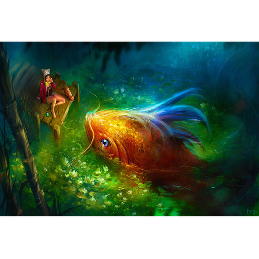 Wooden Jigsaw Puzzle 1000 Piece - Golden Koi