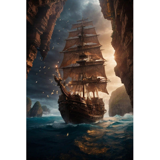 1000-Piece Premium Wooden Jigsaw Puzzle for Adults – Gorge Sailboat | Artisan Crafted, Whimsical Shapes & Unique Designs, Best Relaxation Gift
