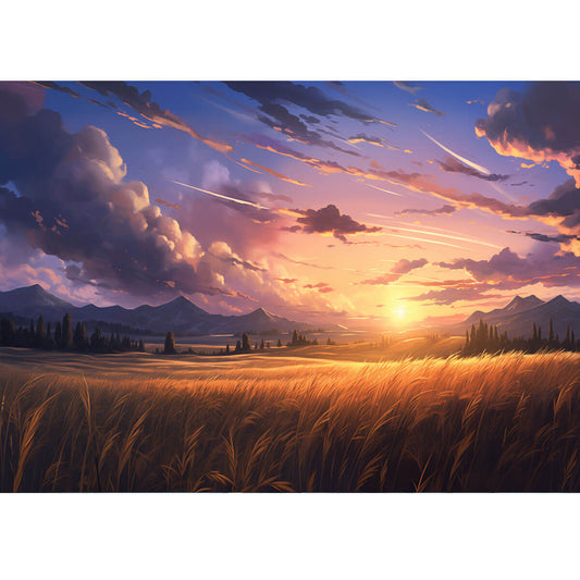 Wooden Jigsaw Puzzle 1000 Piece - Harvest Glow at Dusk