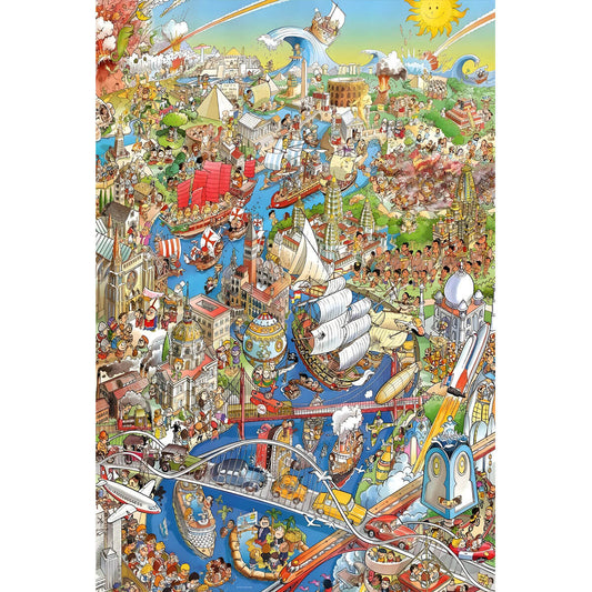 1000-Piece Premium Wooden Jigsaw Puzzle for Adults – Historical River Panorama | Artisan Crafted, Whimsical Shapes & Unique Designs, Best Relaxation Gift