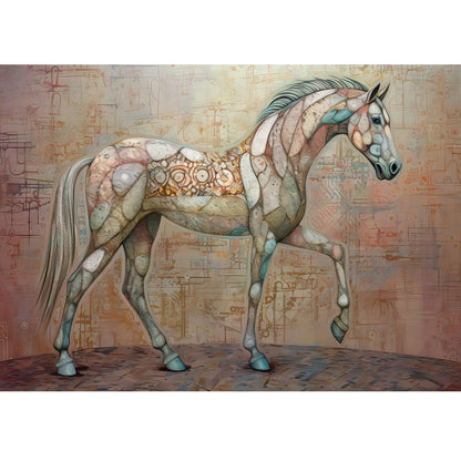 Wooden Jigsaw Puzzle 1000-Piece for Adults – Relaxing Gift Idea & Elegant Home Décor Artwork with Full-Size Poster, Premium Stress Relief Activity - Horse - Artisan Puzzles