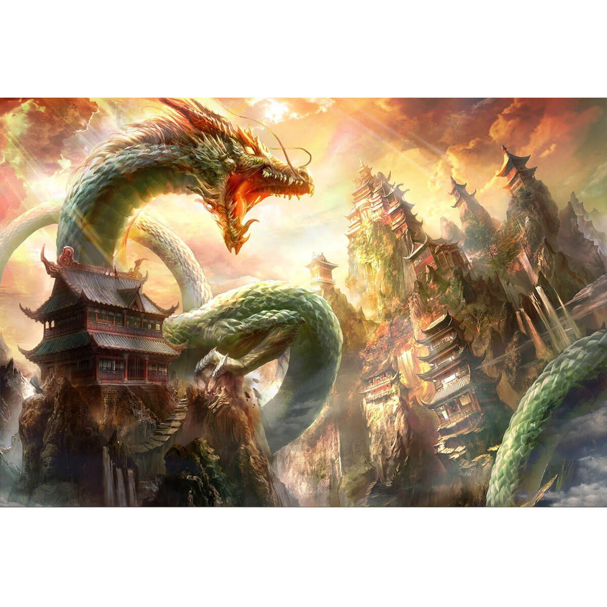 Wooden Jigsaw Puzzle 1000 Piece - Jade Wyrm