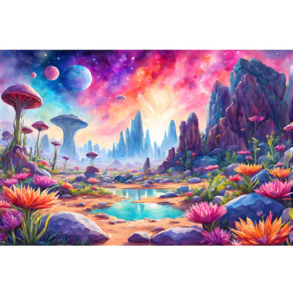 Wooden Jigsaw Puzzle 1000 Piece - Cosmic Garden