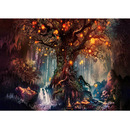 1000-Piece Premium Wooden Jigsaw Puzzle for Adults – Lantern Forest | Artisan Crafted, Whimsical Shapes & Unique Designs, Best Relaxation Gift