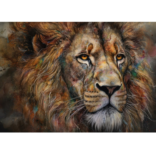 Wooden Jigsaw Puzzle 1000-Piece for Adults – Relaxing Gift Idea & Elegant Home Décor Artwork with Full-Size Poster, Premium Stress Relief Activity - Lion - Artisan Puzzles