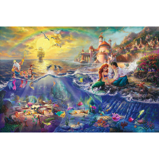 1000-Piece Premium Wooden Jigsaw Puzzle for Adults – Little Mermaid | Artisan Crafted, Whimsical Shapes & Unique Designs, Best Relaxation Gift