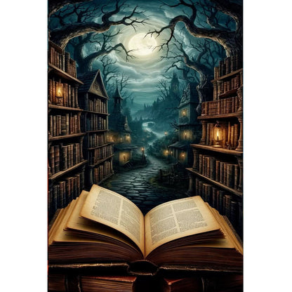 1000-Piece Premium Wooden Jigsaw Puzzle for Adults – Magic Library | Artisan Crafted, Whimsical Shapes & Unique Designs, Best Relaxation Gift