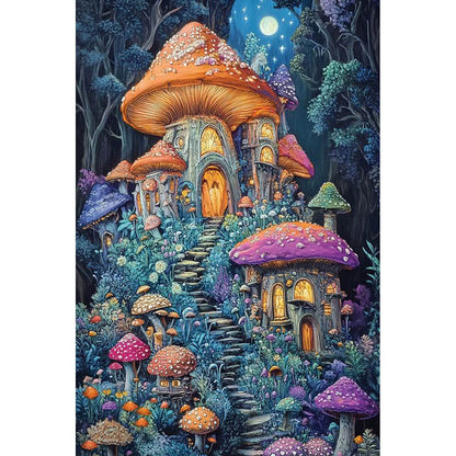 1000-Piece Premium Wooden Jigsaw Puzzle for Adults – Magical Mushroom | Artisan Crafted, Whimsical Shapes & Unique Designs, Best Relaxation Gift
