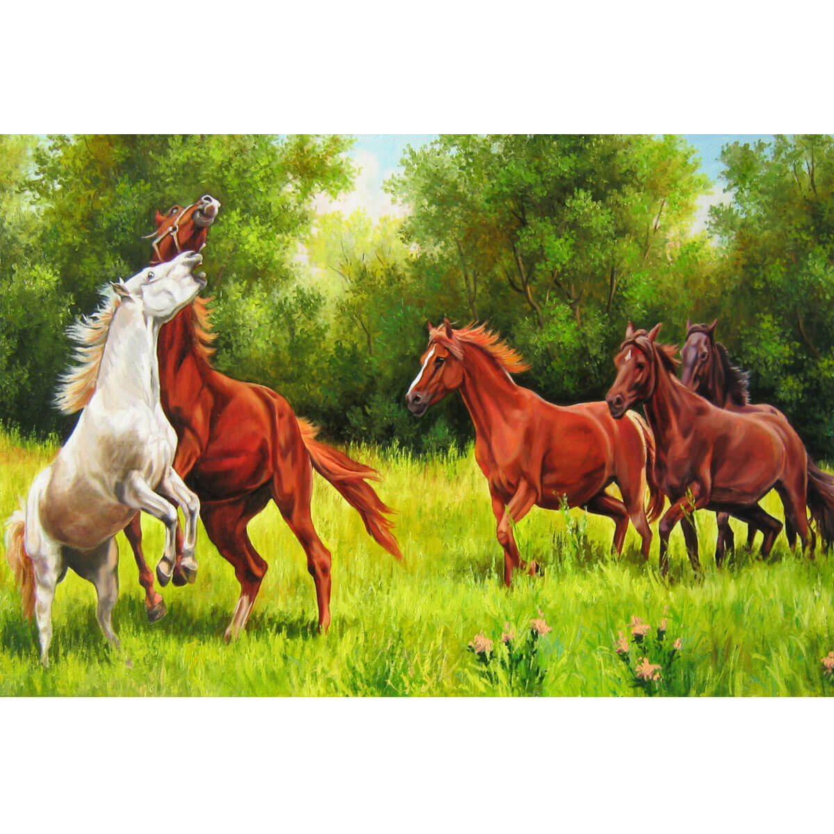 Wooden Jigsaw Puzzle 1000 Piece - Majestic Horses