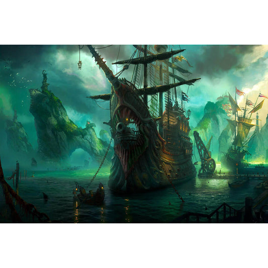 1000-Piece Premium Wooden Jigsaw Puzzle for Adults – Monster Head Ship | Artisan Crafted, Whimsical Shapes & Unique Designs, Best Relaxation Gift