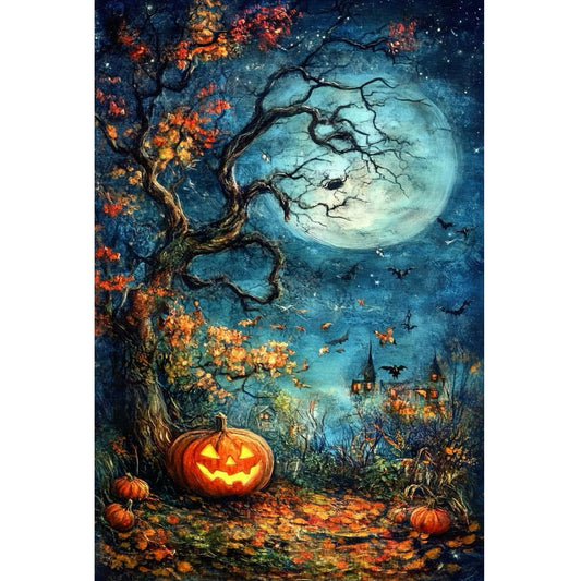 1000-Piece Premium Wooden Jigsaw Puzzle for Adults – Moon Pumpkin Tree | Artisan Crafted, Whimsical Shapes & Unique Designs, Best Relaxation Gift