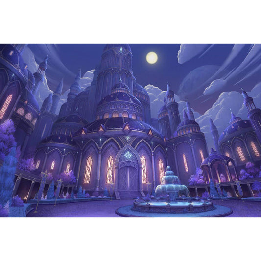 1000-Piece Premium Wooden Jigsaw Puzzle for Adults – Moonlit Purple Palace | Artisan Crafted, Whimsical Shapes & Unique Designs, Best Relaxation Gift