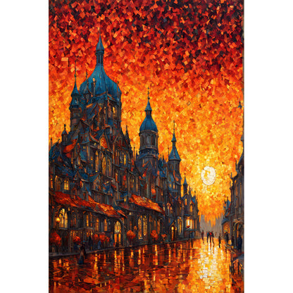 1000-Piece Premium Wooden Jigsaw Puzzle for Adults – Morning Sun in the City | Artisan Crafted, Whimsical Shapes & Unique Designs, Best Relaxation Gift