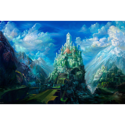 1000-Piece Premium Wooden Jigsaw Puzzle for Adults – Mountain Citadel | Artisan Crafted, Whimsical Shapes & Unique Designs, Best Relaxation Gift