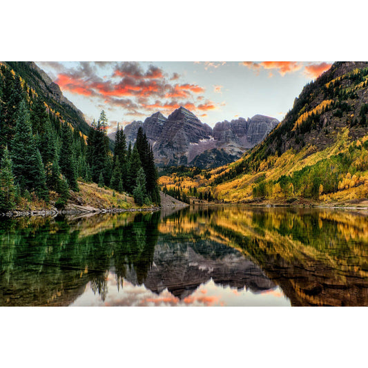 1000-Piece Premium Wooden Jigsaw Puzzle for Adults – Mountain Lake Reflection | Artisan Crafted, Whimsical Shapes & Unique Designs, Best Relaxation Gift