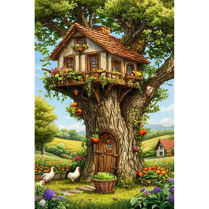 1000-Piece Premium Wooden Jigsaw Puzzle for Adults – Whimsical Tree House | Artisan Crafted, Whimsical Shapes & Unique Designs, Best Relaxation Gift