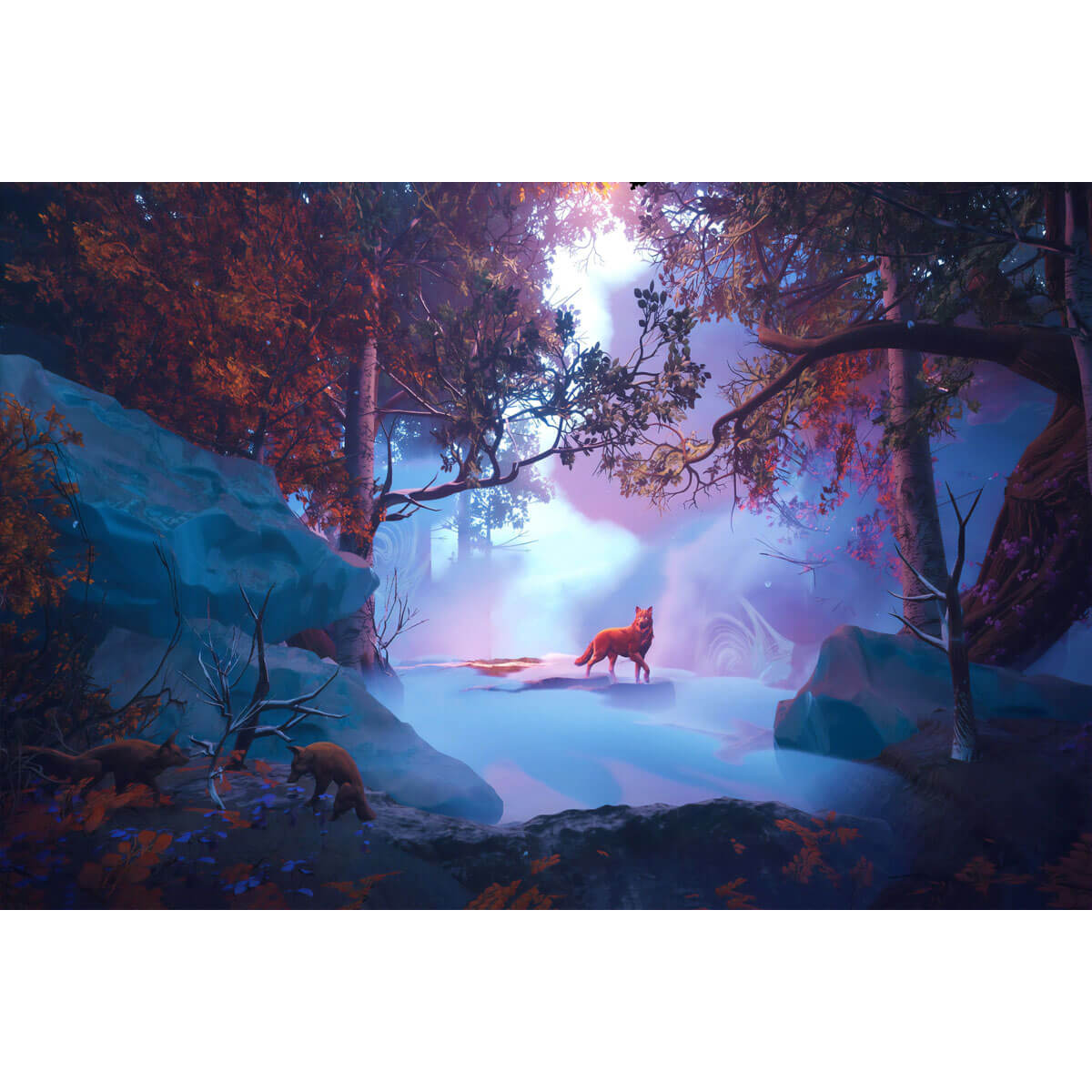 1000-Piece Premium Wooden Jigsaw Puzzle for Adults – Mystic Forest Foxes | Artisan Crafted, Whimsical Shapes & Unique Designs, Best Relaxation Gift