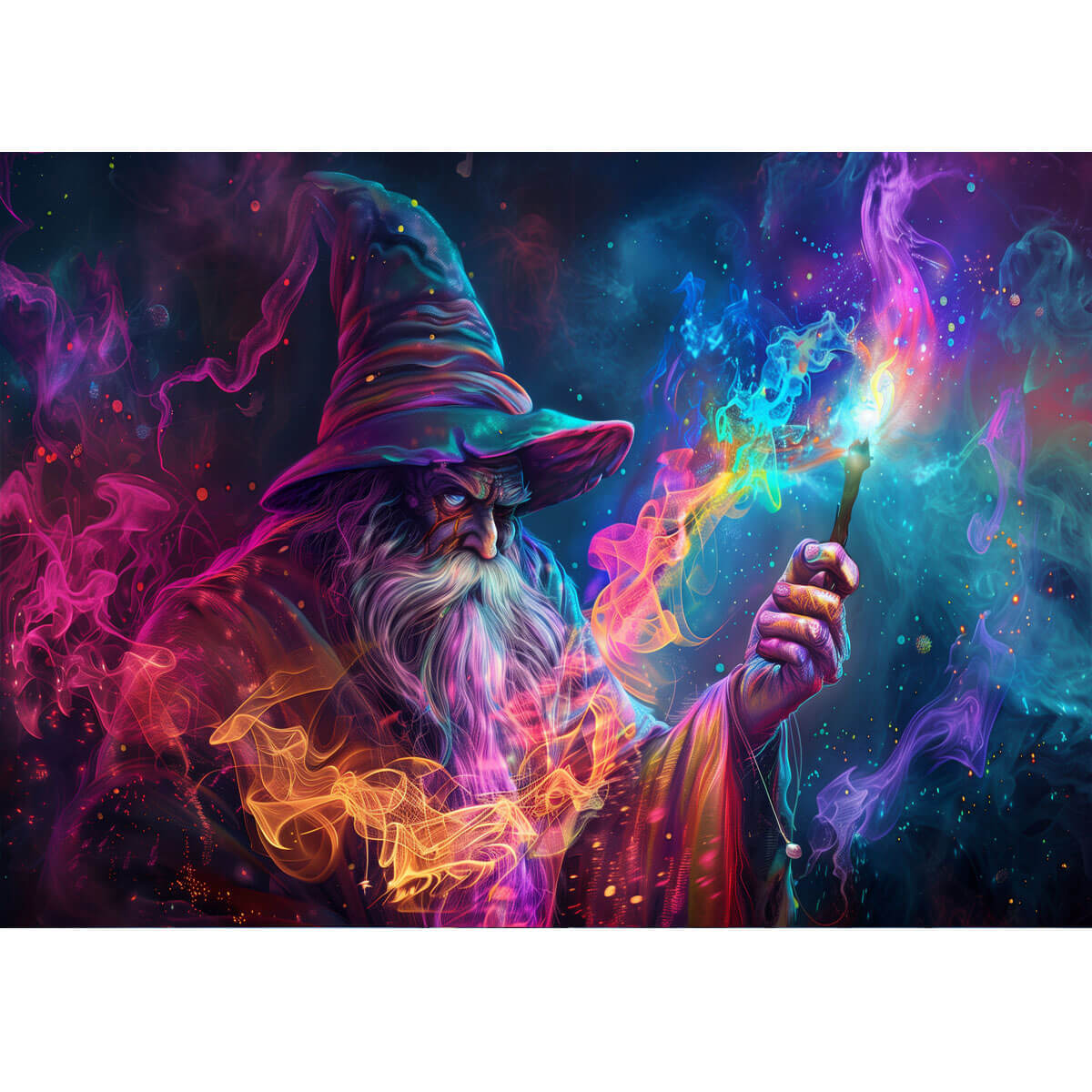Wooden Jigsaw Puzzle 1000 Piece - Mystical Fire Wizard