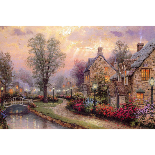 1000-Piece Premium Wooden Jigsaw Puzzle for Adults – Oil Painting - Canal Street | Artisan Crafted, Whimsical Shapes & Unique Designs, Best Relaxation Gift