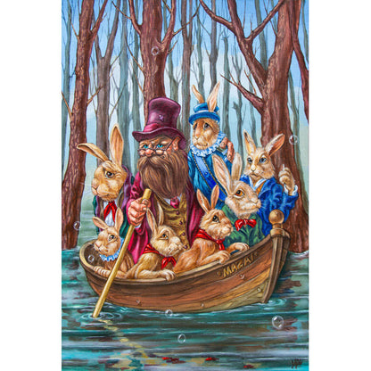 Wooden Jigsaw Puzzle 1000 Piece - Old Mazai and the Hares