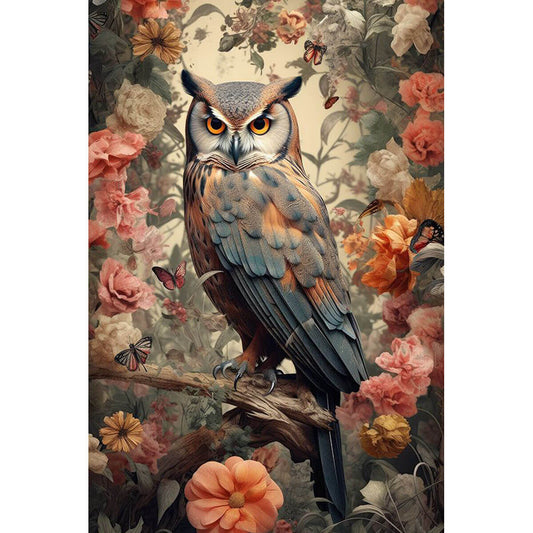 1000-Piece Premium Wooden Jigsaw Puzzle for Adults – Owl and Flower | Artisan Crafted, Whimsical Shapes & Unique Designs, Best Relaxation Gift
