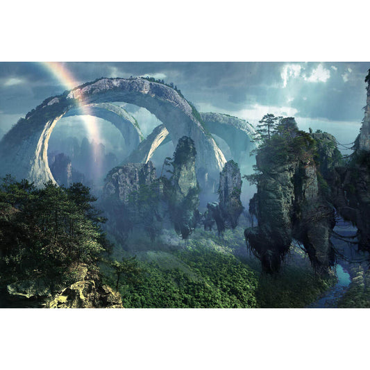 1000-Piece Premium Wooden Jigsaw Puzzle for Adults – Pandora Floating Mountains | Artisan Crafted, Whimsical Shapes & Unique Designs, Best Relaxation Gift