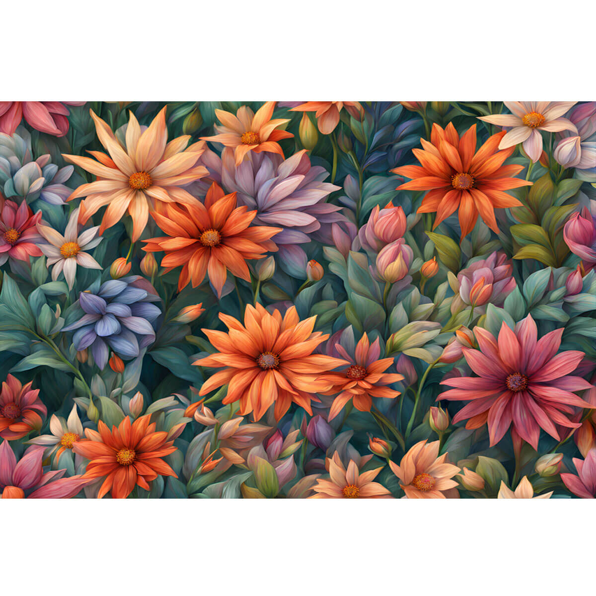 Wooden Jigsaw Puzzle 1000 Piece - Colorful Daisies