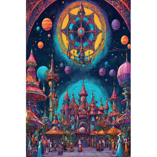 Wooden Jigsaw Puzzle 1000 Piece - Galaxy Amusement Park