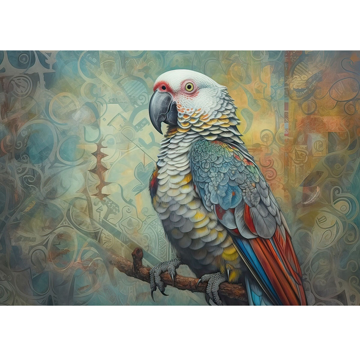 Wooden Jigsaw Puzzle 1000-Piece for Adults – Relaxing Gift Idea & Elegant Home Décor Artwork with Full-Size Poster, Premium Stress Relief Activity - Parrot - Artisan Puzzles