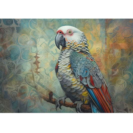 Wooden Jigsaw Puzzle 1000-Piece for Adults – Relaxing Gift Idea & Elegant Home Décor Artwork with Full-Size Poster, Premium Stress Relief Activity - Parrot - Artisan Puzzles